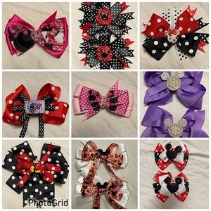 Polka Dot and Bow Kids Hair Accessories Set boutique handmade lot